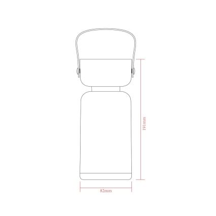 Zuma Line - LED Lampada da tavolo ricaricabile dimmerabile LED/3W/1200 mAh 3000/4000/6500K IP44 marrone
