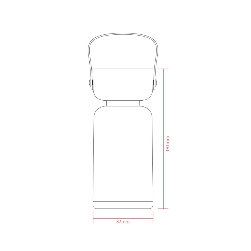 Zuma Line - LED Lampada da tavolo ricaricabile dimmerabile LED/3W/1200 mAh 3000/4000/6500K IP44 marrone