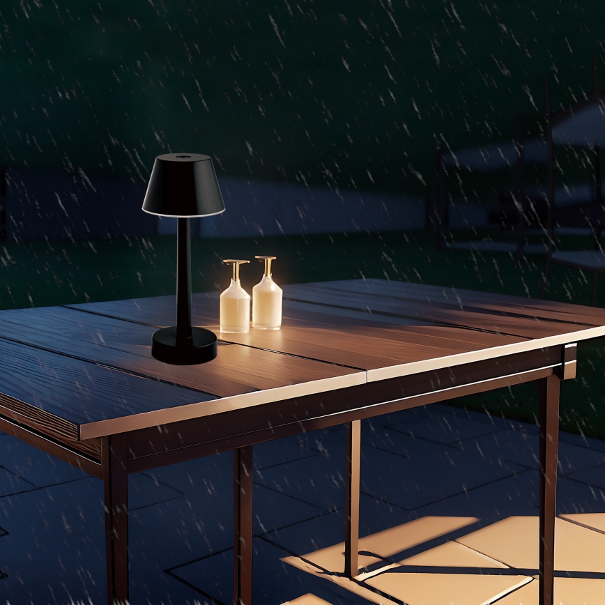 Zuma Line - LED RGBW Lampada da tavolo ricaricabile dimmerabile LED/0,7W/1300 mAh IP44 nero
