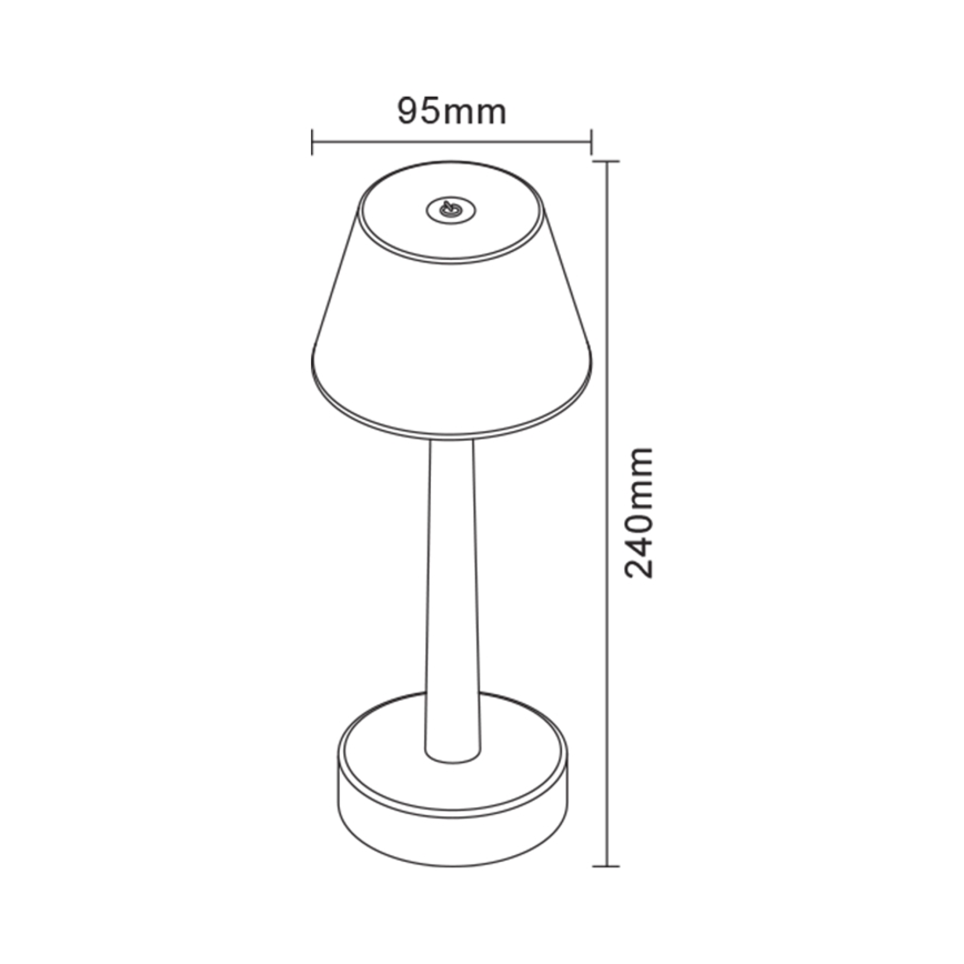 Zuma Line - LED RGBW Lampada da tavolo ricaricabile dimmerabile LED/0,7W/1300 mAh IP44 nero