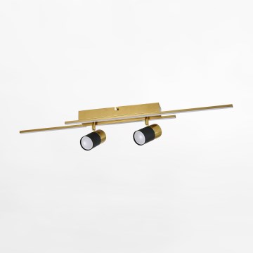Zuma Line - Faretto LED 2xGU10/40W/230V + 2xLED/6W oro/nero