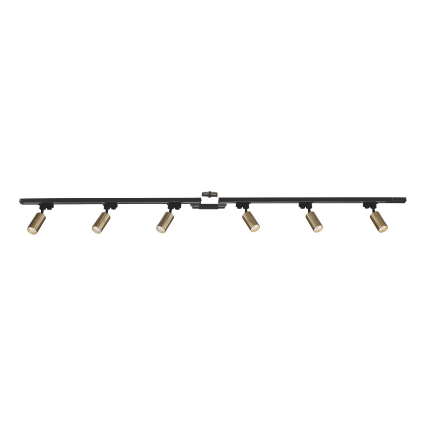 Zuma Line - Faretto per sistema a binario 6xGU10/35W/230V nero/oro