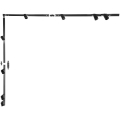 Zuma Line - Faretto per sistema a binario 8xGU10/10W/230V nero + accessori per binari