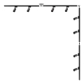 Zuma Line - Faretto per sistema a binario 8xGU10/35W/230V nero