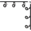 Zuma Line - Faretto su binario 6xGU10/15W/230V nero