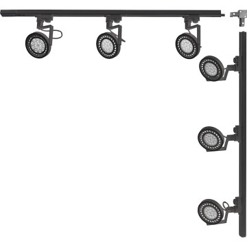 Zuma Line - Faretto su binario 6xGU10/15W/230V nero