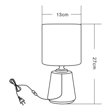 Zuma Line - Lampada da tavolo 1xE14/40W/230V bianco/oro/decorazione in marmo