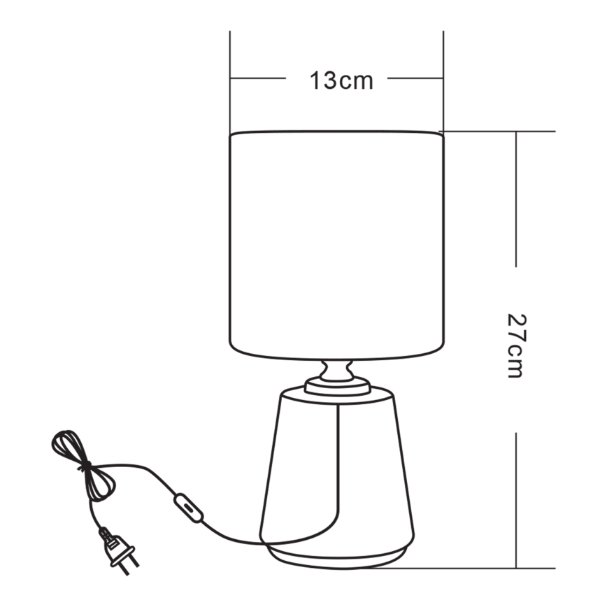 Zuma Line - Lampada da tavolo 1xE14/40W/230V bianco/oro/decorazione in marmo