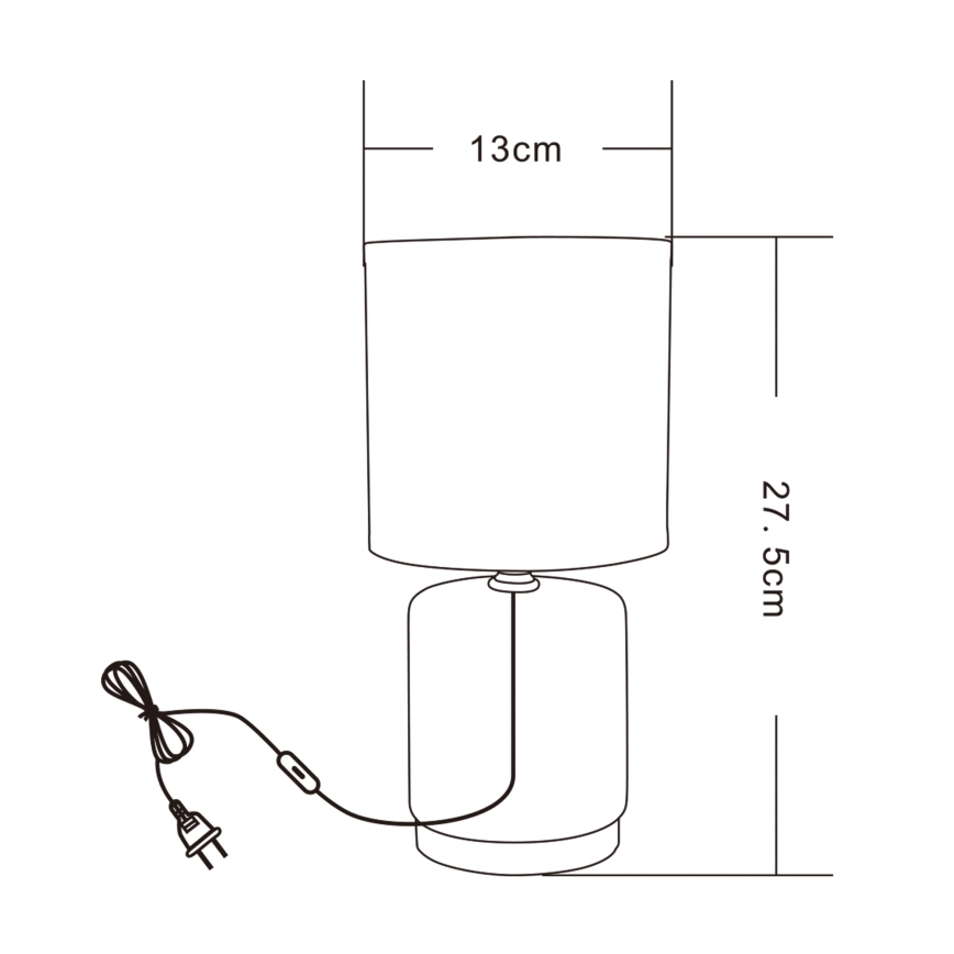 Zuma Line - Lampada da tavolo 1xE14/40W/230V bianco/oro