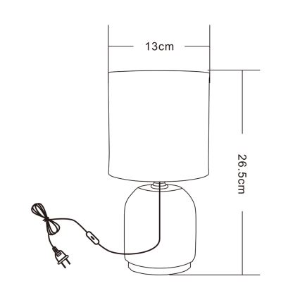 Zuma Line - Lampada da tavolo 1xE14/40W/230V grigio/oro
