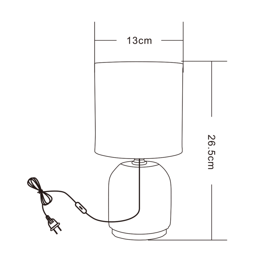 Zuma Line - Lampada da tavolo 1xE14/40W/230V grigio/oro