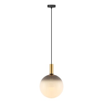 Zuma Line - Lampada a sospensione con cavo 1xE27/25W/230V Ø 30 cm oro/nero