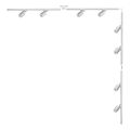 Zuma Line - Lampada da incasso sistema 8xGU10/35W/230V bianca