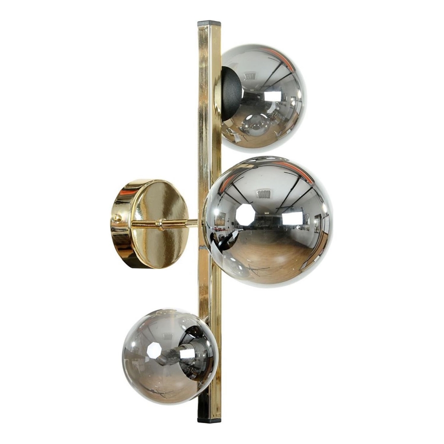 Zuma Line - Lampada da parete 3xG9/8W/230V oro/nero fumé