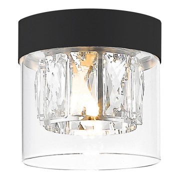 Zuma Line - Lampada da soffitto in cristallo 1xG9/28W/230V nero