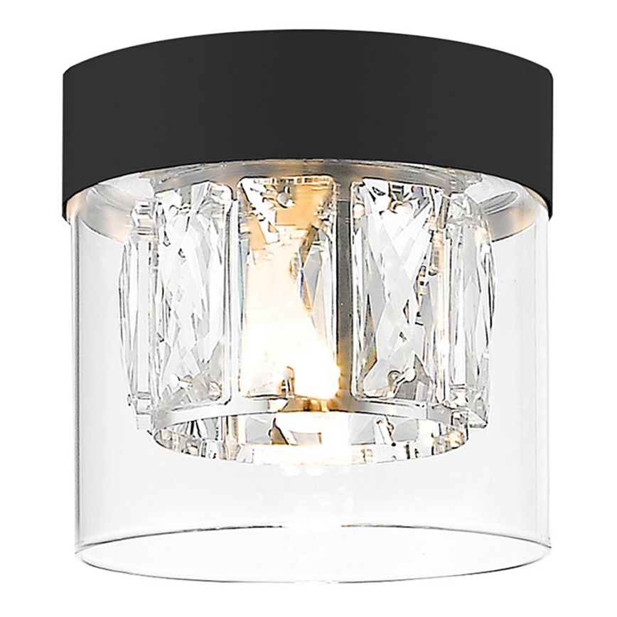 Zuma Line - Lampada da soffitto in cristallo 1xG9/28W/230V nero