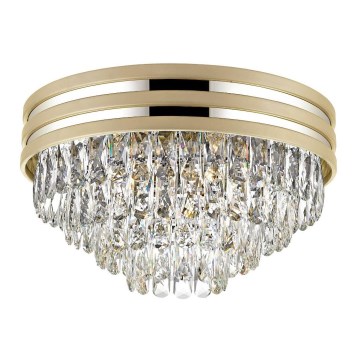 Zuma Line - Lampada da soffitto in cristallo 5xE14/40W/230V oro