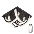 Zuma Line - Lampada da soffitto in cristallo dimmerabile LED/23,5W/230V 2700-6000K nero con telecomando