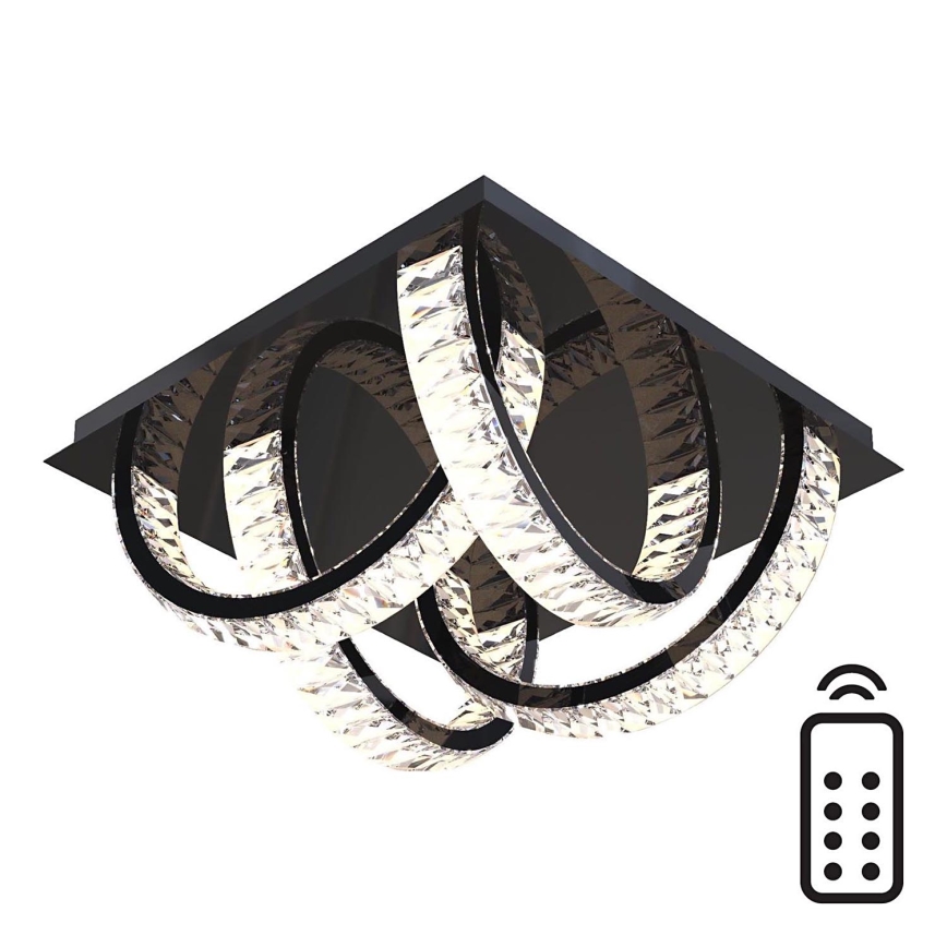 Zuma Line - Lampada da soffitto in cristallo dimmerabile LED/23,5W/230V 2700-6000K nero con telecomando