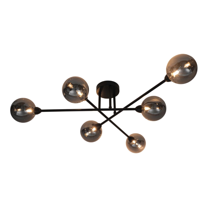 Zuma Line - Lampadario a plafone 6xG9/3W/230V nero