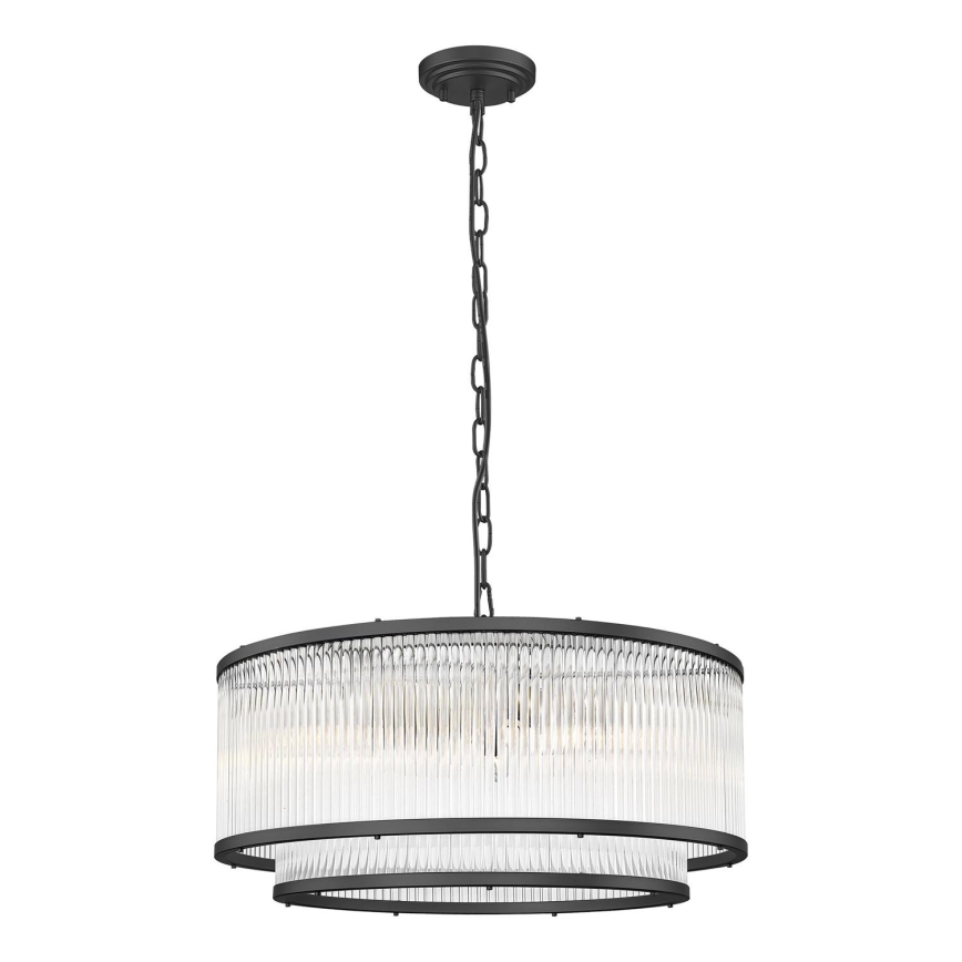 Zuma Line - Lampadario a sospensione con catena 6xE14/60W/230V nero