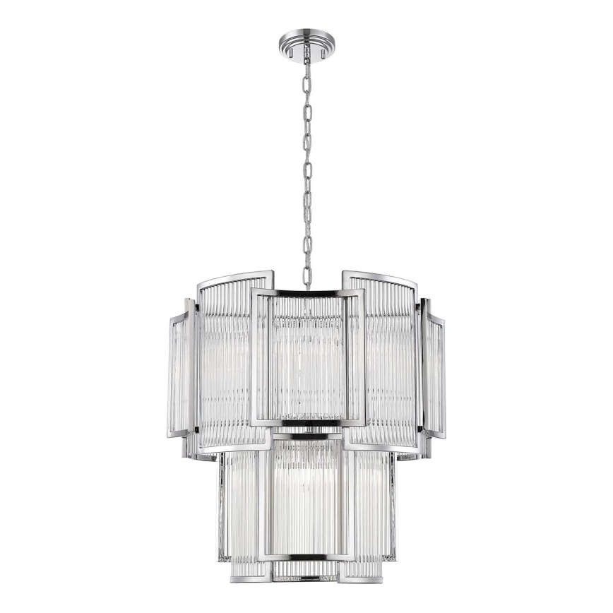 Zuma Line - Lampadario a sospensione con catena 8xE14/60W/230V cromo lucido