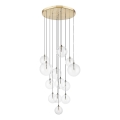 Zuma Line - Lampadario a sospensione con cavo 13xG9/2W/230V, finitura oro