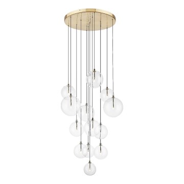 Zuma Line - Lampadario a sospensione con cavo 13xG9/2W/230V, finitura oro