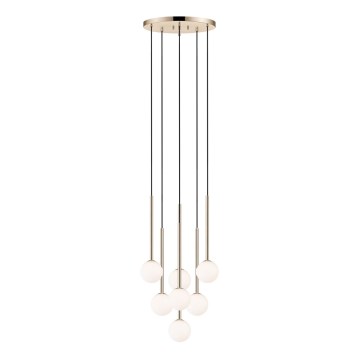 Zuma Line - Lampadario a sospensione con filo 7xG9/4W/230V oro