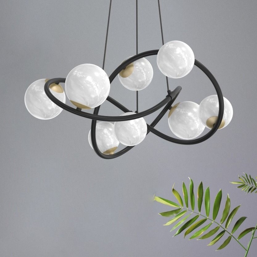 Zuma Line - Lampadario a sospensione con filo 8xG9/3,5W/230V nero