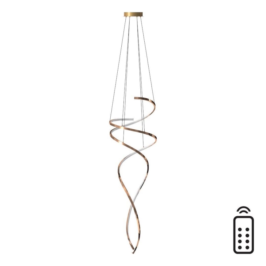 Zuma Line - Lampadario a sospensione con filo LED dimmerabile LED/68W/230V 3000/4000/6000K Oro rosa + telecomando