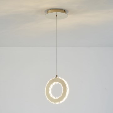 Zuma Line - Lampadario a sospensione LED dimmerabile con cavo LED/10W/230V, oro