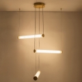 Zuma Line - Lampadario a sospensione LED dimmerabile su cavo LED/64W/230V 2700-6500K dorato + telecomando