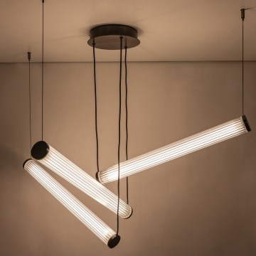 Zuma Line - Lampadario a sospensione LED dimmerabile su cavo LED/64W/230V 2700-6500K nero + telecomando