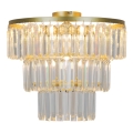 Zuma Line - Lampadario di cristallo a plafone 4xE14/40W/230V oro
