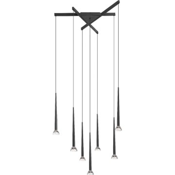 Zuma Line - Lampadario LED a sospensione con cavo 7xLED/6W/230V nero