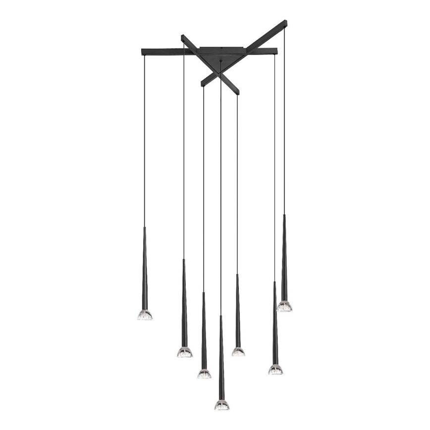 Zuma Line - Lampadario LED a sospensione con cavo 7xLED/6W/230V nero