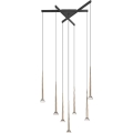 Zuma Line - Lampadario LED a sospensione con cavo 7xLED/6W/230V nero/oro