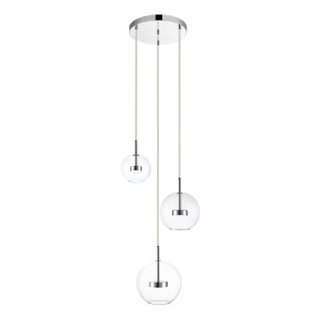 Zuma Line - Lampadario LED a sospensione con filo 3xLED/5W/230V cromo lucido