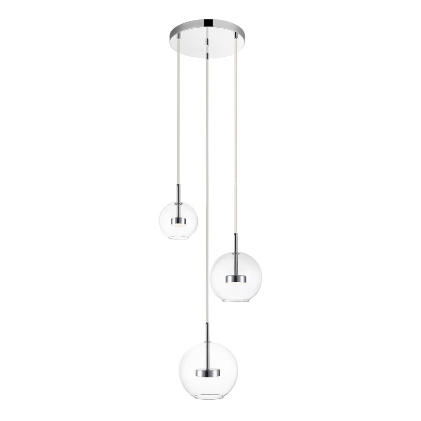 Zuma Line - Lampadario LED a sospensione con filo 3xLED/5W/230V cromo lucido