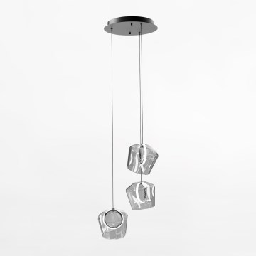 Zuma Line - Lampadario LED a sospensione con filo 3xLED/6W/230V nero/limpido