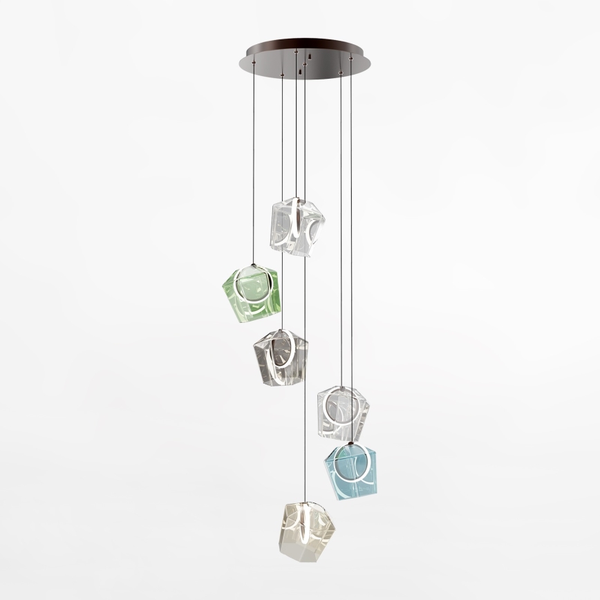 Zuma Line - Lampadario LED a sospensione con filo 6xLED/6W/230V nero/colorato