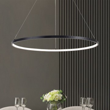 Zuma Line - Lampadario LED a sospensione con filo LED/28W/230V 3000/4000/6000K diametro 60 cm nero