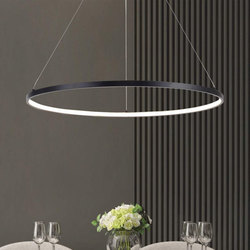 Zuma Line - Lampadario LED a sospensione con filo LED/28W/230V 3000/4000/6000K diametro 60 cm nero