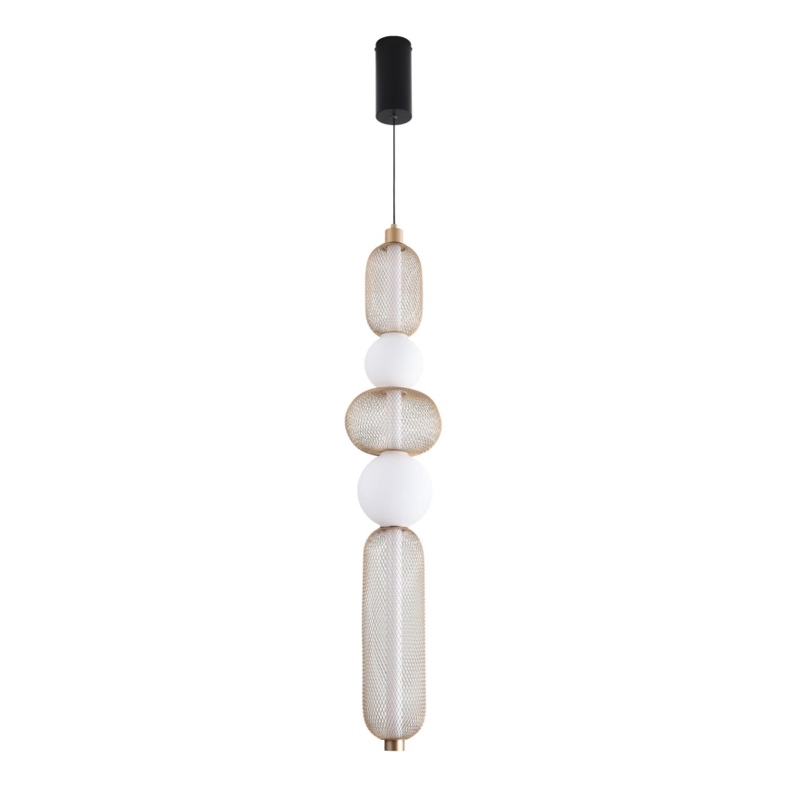 Zuma Line - Lampadario LED dimmerabile a sospensione con cavo LED/27W/230V 3000-5700K dorato + telecomando incluso