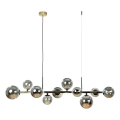 Zuma Line - Lampadario sospeso a cavo 10xG9/8W/230V oro/nero fumé