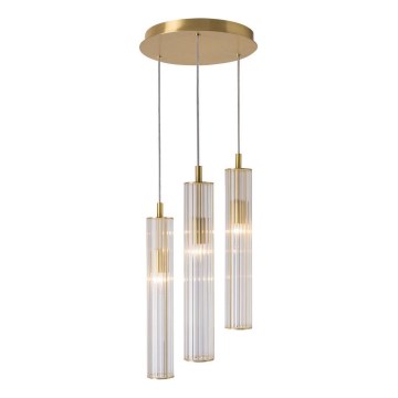 Zuma Line - Lampadario sospeso con cavo 3xE14/7W/230V oro