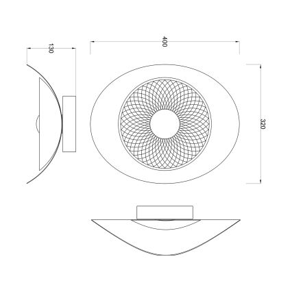 Zuma Line - Applique LED 8W/230V nero/nero fumé
