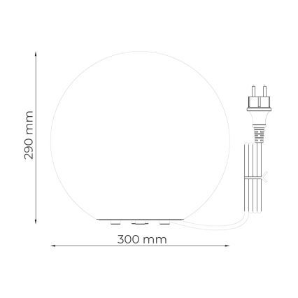 Zuma Line - Lampada da esterno 1xE27/15W/230V, diam. 30 cm, IP44