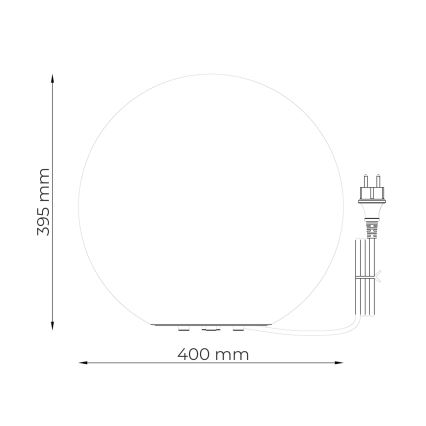 Zuma Line - Lampada da esterno 1x E27/15W/230V diametro 40 cm IP44